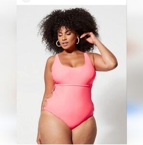 Nwot Fashion to figure size 2 momo one piece swimsuit neon pink